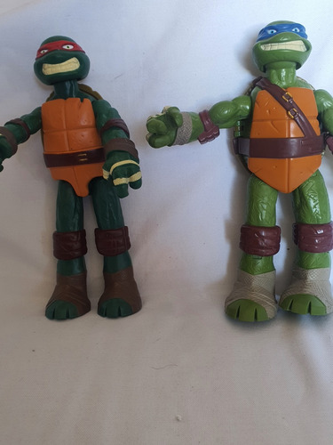Leonardo Y Rafael 27 Cm. Playmates Tmnt Tortugas Ninja (Usado)