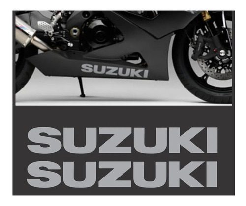 Emblema Adesivo Compatível Spoiler Gsxr Suzuki Par Cr06 Cor ADESIVO SPOILER SUZUKI GSXR PRATA