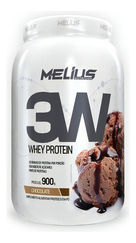 Whey Protein 3w- Melius Nutrition Sabor Chocolate