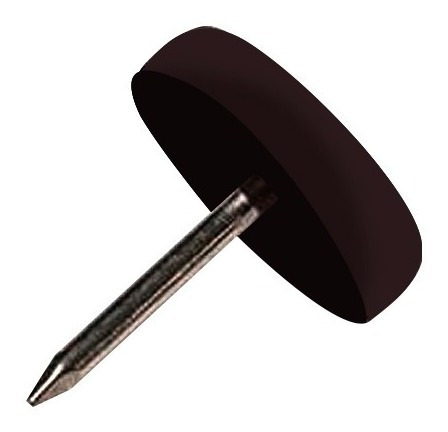 Imagen 1 de 1 de Deslizador Plastico Cafe 18mm ( 100 Piezas )