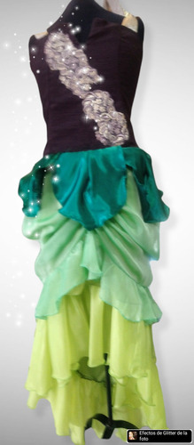 Vestido Princesa Tinkerbell Con Corsé Para Niña Talle 8 Y10a