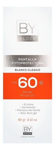 By Block Pantalla Fotoprotectora Fps60 Crema Pieles Blancas