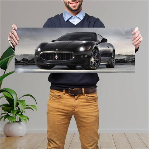 Cuadro 30x80cm Auto 2008 Maserati Granturismo S 132