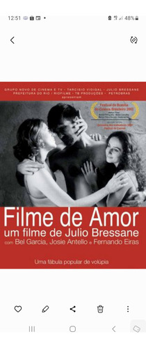 Dvd Filme De Amor Júlio Bressane Original Sem Rótulo Capa (Usado)