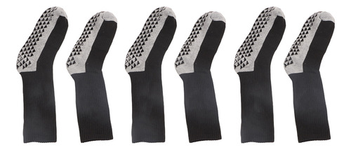 3 Pares De Calcetines De Fútbol Largos Negros Transpirables