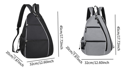 Mochila De Tenis Con Cierre De Cremallera Informal Y