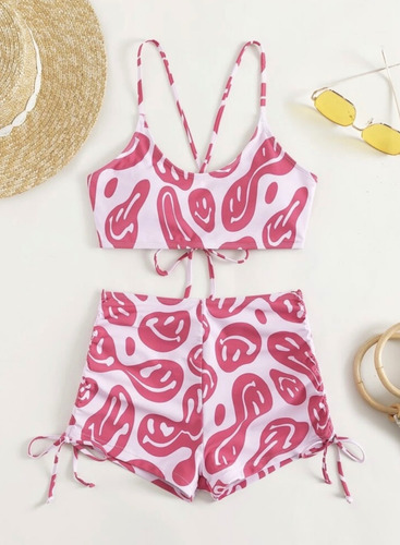 Bikinis Con Short Rosa 2