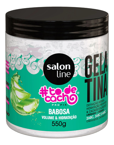 Salon Line Gelatina Babosa Curly Girl Vegan Define Hidrata 
