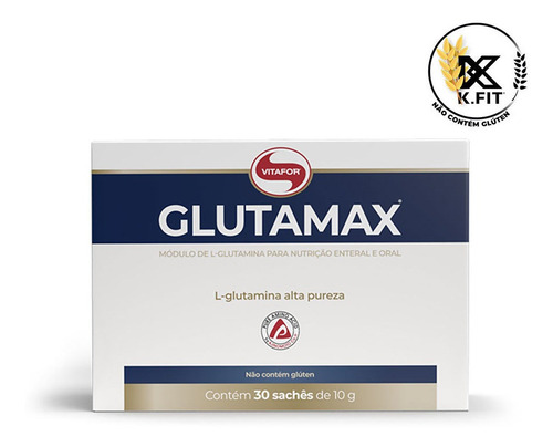 Glutamax - 30 Sachês 10g - Vitafor Sabor Sem Sabor