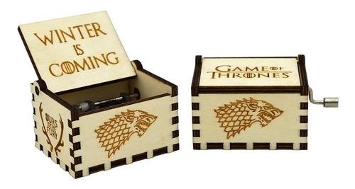 Caja Musical Game Of Thrones Juego De Tronos Madera Blanca