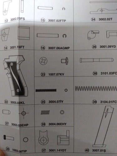 Imagen 4 de 4 de Repuesto Fogueo Traumatica Ekol Compact Dicle Y Magnum #37