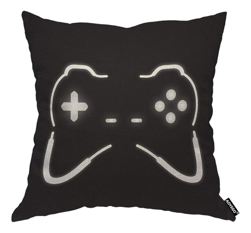 Aoyego Negro Blanco Controlador De Juego Funda De Almohada A