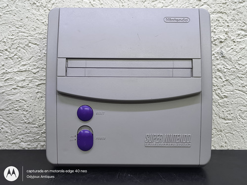 Consola Super Nintendo Jr +control+cables+man Encaja Snes Jr Gris (Usado)