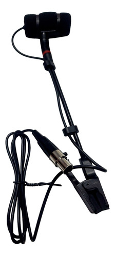 Micrófono 3 Pines Mini Xlr Con Pinza Para Saxofón Y Acordeón Negro