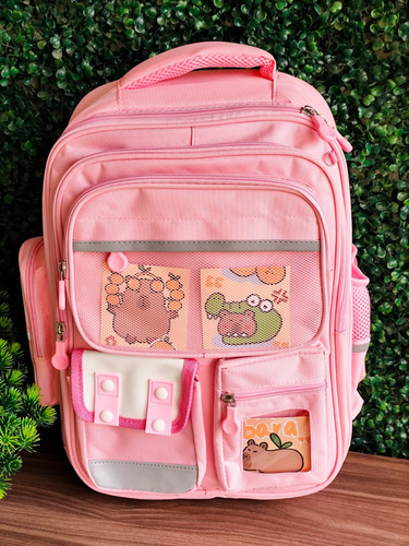 Mochila Multifuncional Capibara Resistente Capybara Rosa Capybara