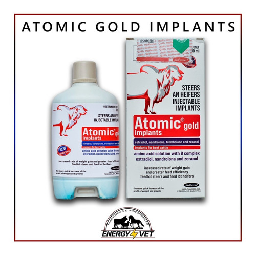 Imagem 3 de 6 de Atomic® Gold Implants 500ml Engorda Bovinos Ganho Peso