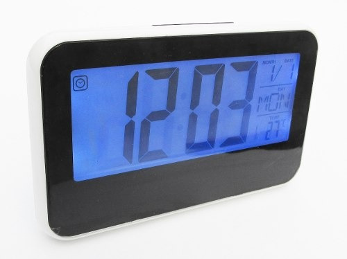 Reloj Digital Alarma Numeros Grandes Fechador Luz Led Negro