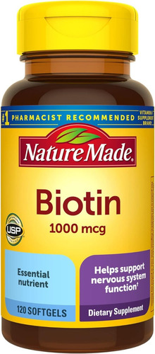 Biotina 1000 Mcg Nature Made 120 Softgel
