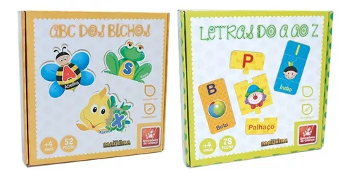 Kit 4 Jogos Educativos 4+ Anos Coleção Crescer: Sílabas + Alfabeto