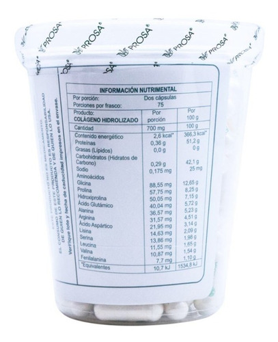 Colágeno Con 150 Capsulas Prosa® Sabor Neutro