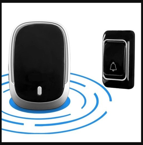 Timbre inalámbrico resistente al agua para el hogar, 200 m, para patio trasero, color blanco y negro