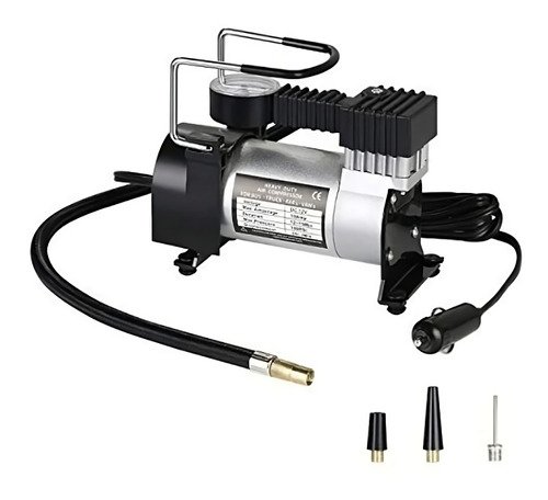 Imagen 1 de 9 de Compresor de aire mini a batería portátil Oregon COM001 35L 150W 12V plateado