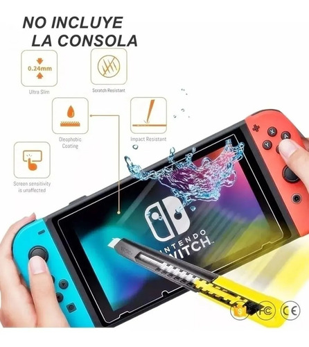 Vidrio Protector De Pantalla Consola Nintendo Switch Nuevo