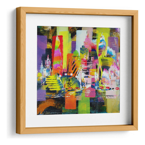 Cuadro Enmarcado Pino Con Marialuisa Londres 60x60