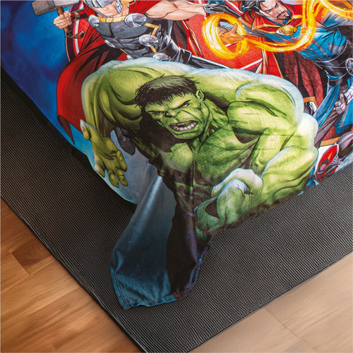Cobertor Ligero Ultrasuave Súper Avengers Mat/ind Concord