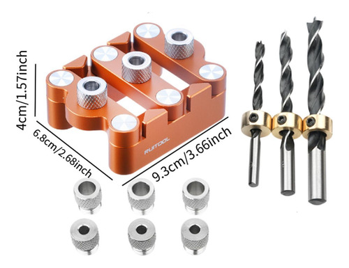 Autocéntrate Dowel Jig Craft Accessory Drill Guid