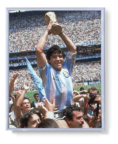 Cuadro Maradona Campeón Del Mundo Futbol Argentina 30x40cm