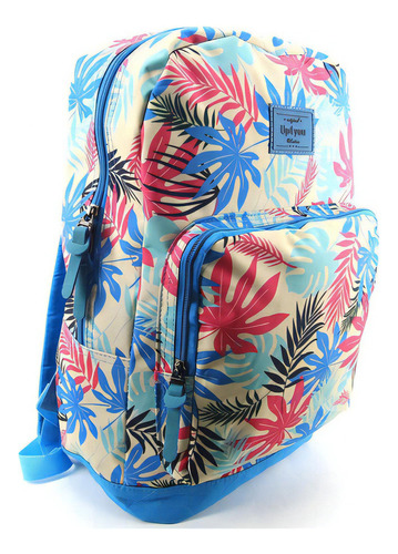 Mochila Luxcel Up4you Tropical Azul De Costas Ms45567up-tq