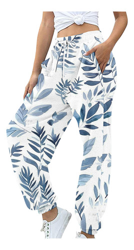 Calças Femininas Estampadas De Pelúcia Com Cordão E Cintura