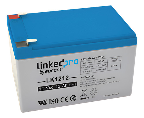 Batería 12 Vcc / 12 Ah / Ul /tecnología Agm-vrla / F1 Y F2