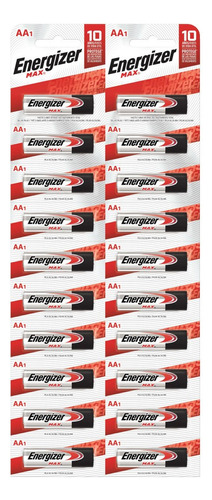 Blister X20 Pilas Alcalinas Energizer Aa E91