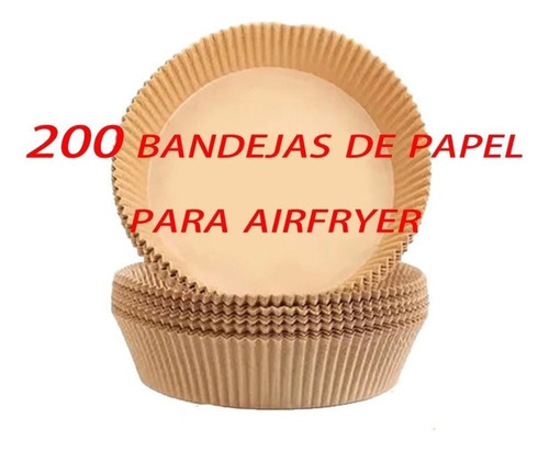 X200 Papel Para Airfryer Forro Antihaderente Freidora Aire Color Amarillo