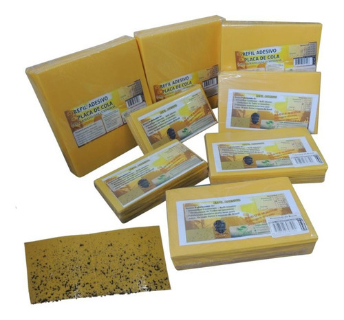 Kit 20 Refil Adesivo Amarelo 45x22cm Armadilha Mata Moscas