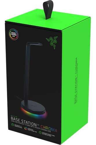 Imagen 6 de 9 de Soporte De Auricular Razer Base Station V2 Chroma Usb Hub *