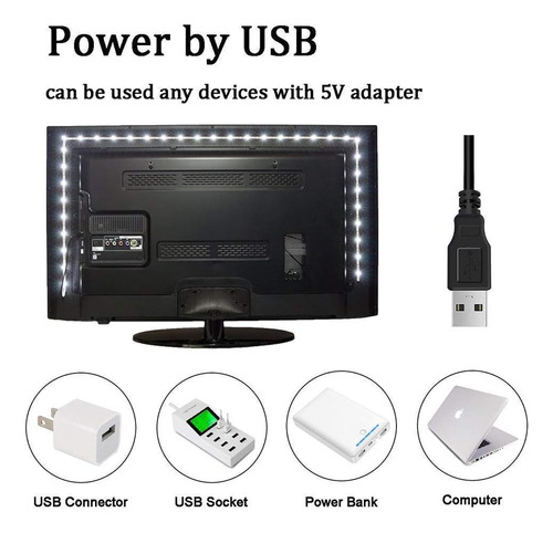 Para Luces De Tiras Led De Pinsan 6.56 Pies Para Tv De