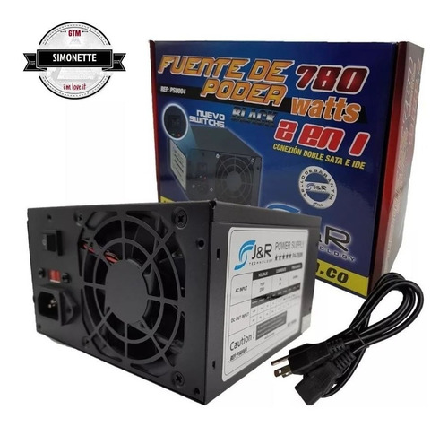 Fuente De Poder Atx 780w 24 Pines Pc