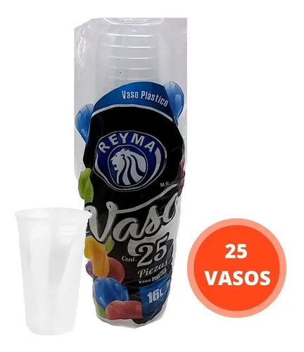 Vasos De Plástico Reyma 16 Largo 25 Pzas
