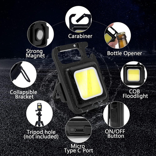 Mini Linterna Led Recargable, 2 Paquetes, Portátil