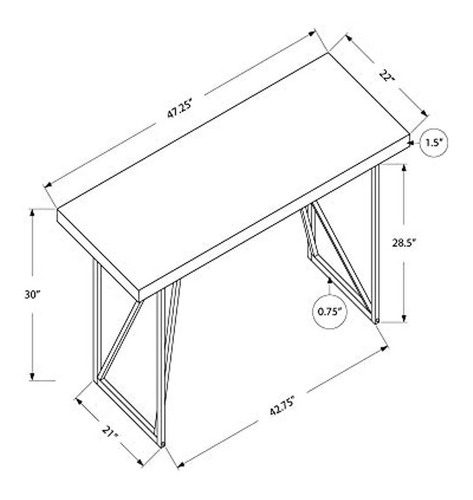 Escritorio De La Computadora Especialidades Monarca 48 Lwhit