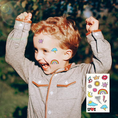 90 Hojas Tatuajes Temporales Para Niños Fiestas Color Pack Of 1