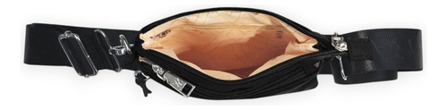 Cartera Morral Bandolera Amayra, Bolso Con Cierre Y Estilo Negro 17x21x1 Tela