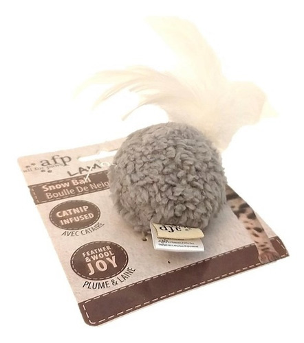 Imagem 3 de 8 de Brinquedo Gato Bola Pelo Snow Ball Afp Com Som De Chocalho