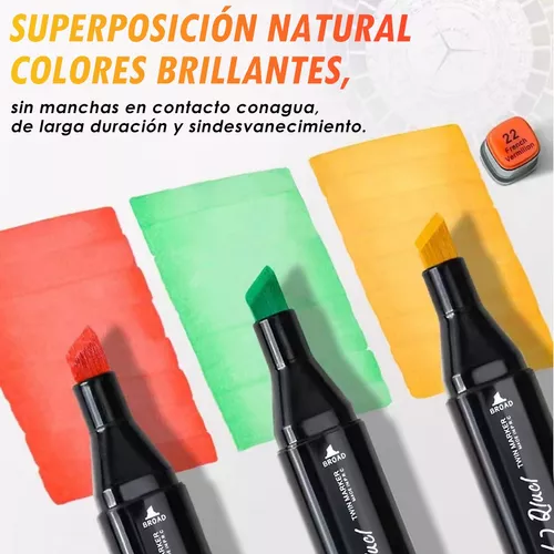  Marcadores Doble Punta, ENVR 60 Colores Plumones Doble