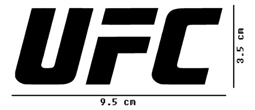 Sticker Vinil Ufc Logo 9.5x3.5cm Set 2 Piezas $135 Vinylmx