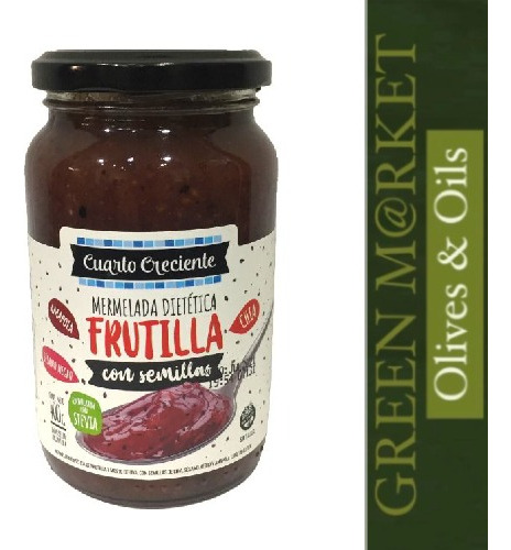 Mermelada Frutilla Cuarto Creciente C/stevia Y Semilla X400g