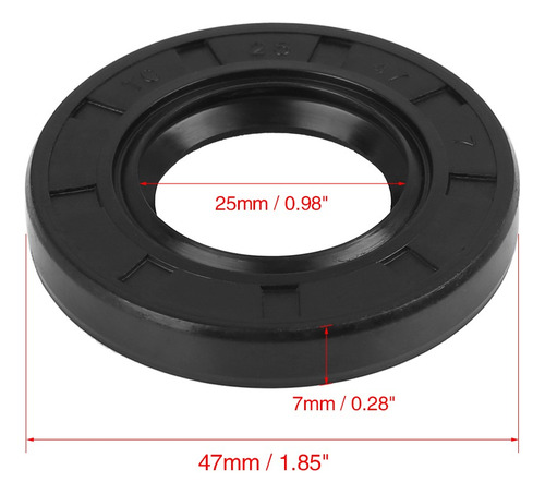 Cw Sello De Eje De Aceite Tipo Tc De Goma De 25x47x7 Mm